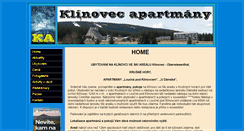 Desktop Screenshot of klinovecapartmany.cz