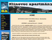 Tablet Screenshot of klinovecapartmany.cz